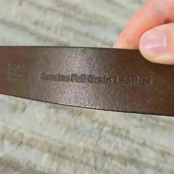 40" Brown Leather Belt - Picture 4 of 4